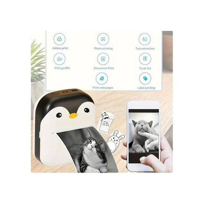 Rechargeable Mini Printer - C9 Thermal Printer with Paper Roll - Bluetooth Printer For Printing