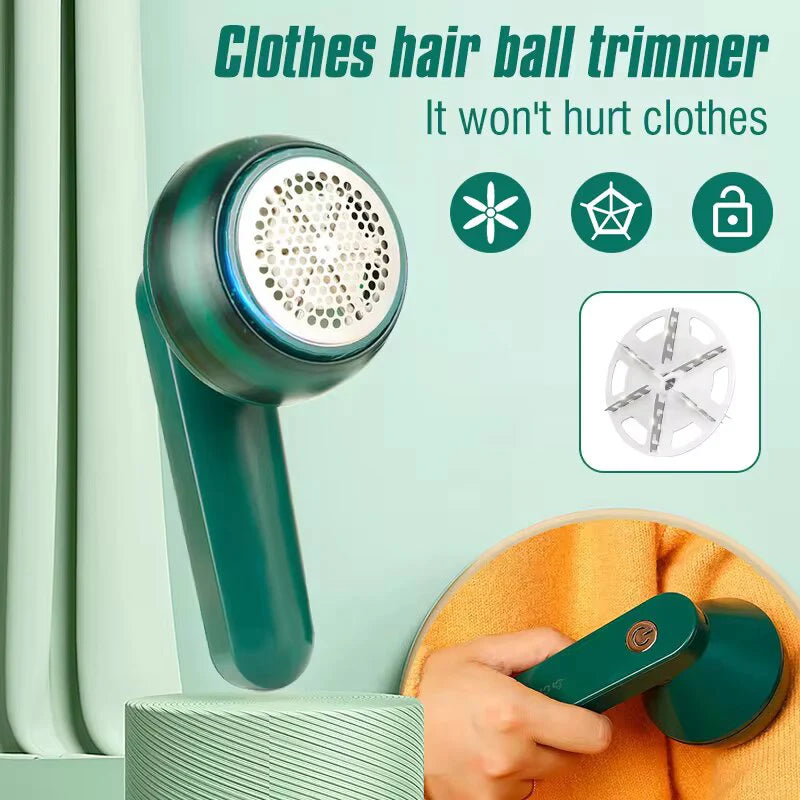 Electric Clothes Hair Ball Trimmer | Rechargeable Fabric Lint Remover for Clothes, Sweaters & Blankets