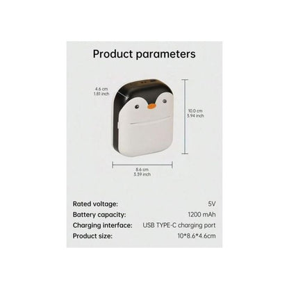 Rechargeable Mini Printer - C9 Thermal Printer with Paper Roll - Bluetooth Printer For Printing